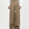 High-Waisted Wide Leg Pleated Lightweight Trousers