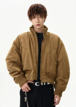 Ribbed Collar Cropped Bomber Flight Jacket -Modern Wear Shop e1b492c44adfea72489ab159c635fc3d