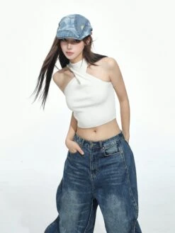 Twist Halter Neck Ribbed Crop Top 16 Twist Halter Neck Ribbed Crop Top -Modern Wear Shop e253d9a1c9fe6a7f6806c330a95d7e10