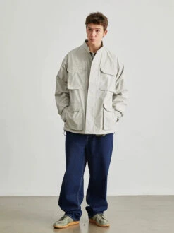 Utility Jacket With Stand Collar And Patch Pockets 16 Utility Jacket With Stand Collar And Patch Pockets -Modern Wear Shop e2ab61036ff17580cc4f7c69a974c102