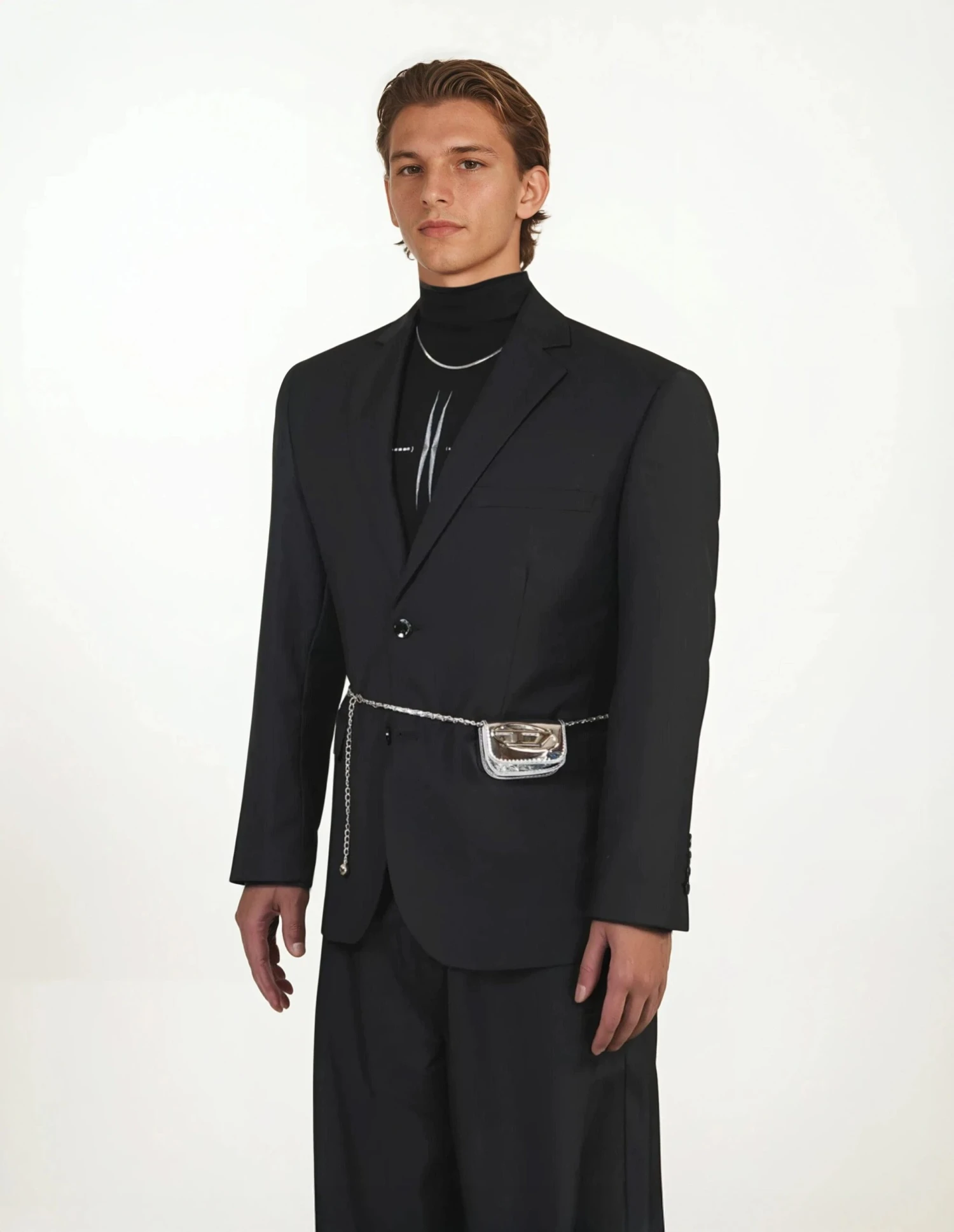 Single-Breasted Tailored Blazer With Notch Lapel And Pockets 2 Single-Breasted Tailored Blazer With Notch Lapel And Pockets - Image 2