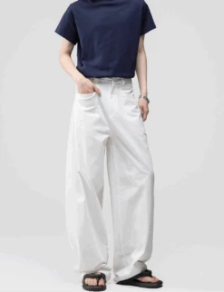 Wide Leg Utility Trousers With Belt Loop -Modern Wear Shop e2d60356f38fdcdd72b38f0db36bec91