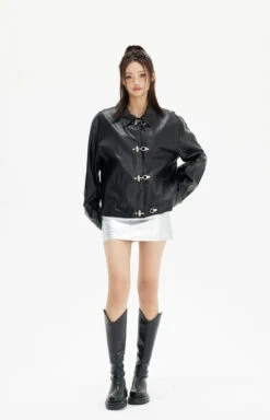 Faux Leather Fireman Buckle Oversized Jacket 13 Faux Leather Fireman Buckle Oversized Jacket -Modern Wear Shop e2e1e54419d5d655425814756c6fd907