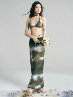 Metallic Halter Bikini Set With Matching Wrap Skirt -Modern Wear Shop e322f93ab059d02276a13940eaa3bc8f