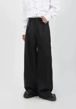 High-Waisted Wide Leg Pleated Lightweight Trousers -Modern Wear Shop e342488d21813dc5e8c1b90b9b102369
