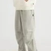 Pleated Tapered Joggers With Back Flap Pocket