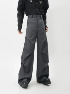 Wide-Leg Zigzag Drape High Waist Trousers -Modern Wear Shop e3ce3e3d3b3d0f51e527106604878a83