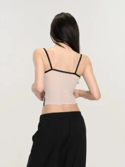 Ruched Bustier Crop Top With Slim Straps -Modern Wear Shop e3d1028cb416f2e1362603ef052501f5