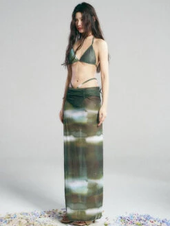 Metallic Halter Bikini Set With Matching Wrap Skirt -Modern Wear Shop e41f99a5cb6441379260212550e8c9b6