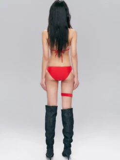 Sheer Sleeve Tie-Front Bikini With Sarong Set -Modern Wear Shop e4701e6fd20da99329b0781166566809