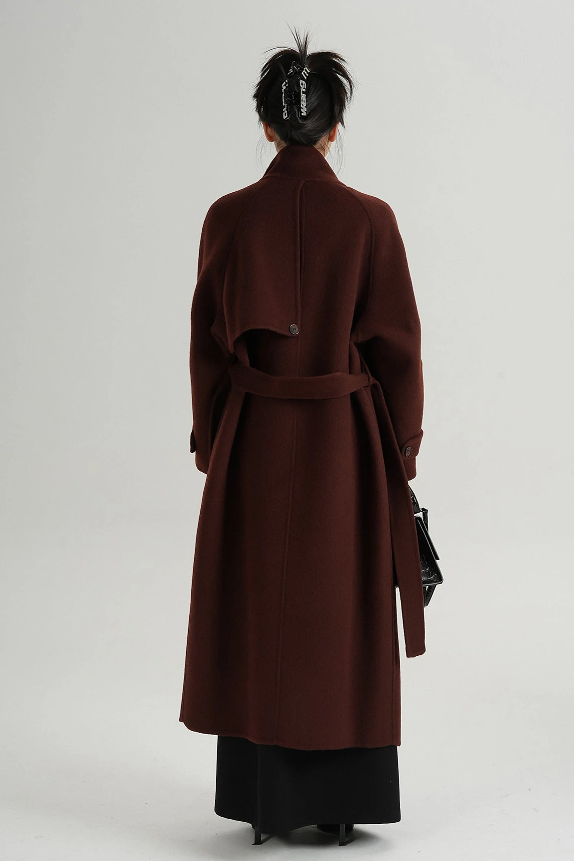 Oversized Double-Breasted Panelled Long Coat 8 Oversized Double-Breasted Panelled Long Coat - Image 8