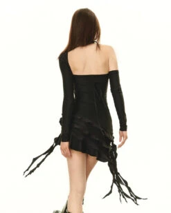 Off-Shoulder Ruffled Cutout Mini Dress With Sleeves 14 Off-Shoulder Ruffled Cutout Mini Dress With Sleeves -Modern Wear Shop e53ce3f3533947f4a70a28745172dc9f