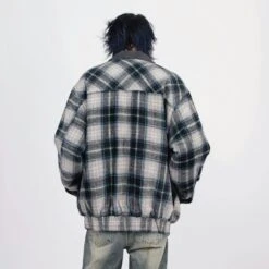 Plaid Button Jacket With Zip Pockets 8 Plaid Button Jacket With Zip Pockets -Modern Wear Shop e56e12fd34230f43678edf1838c7e655