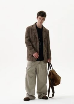 Checker Pattern Single-Breasted Blazer Jacket 18 Checker Pattern Single-Breasted Blazer Jacket -Modern Wear Shop e5f5ea7e9c05d557e57e69f9f1b8c7fc