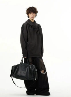 Drop Shoulder Sweatshirt With Scarf Detail -Modern Wear Shop e6d185b8681aae707ac0a1cfe8ef6bec