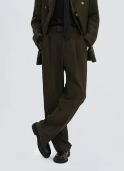 Straight Leg Pleated Trousers With Belt Loops -Modern Wear Shop e6e768c969a36e57932045b8338ace8b topaz enhance 2x