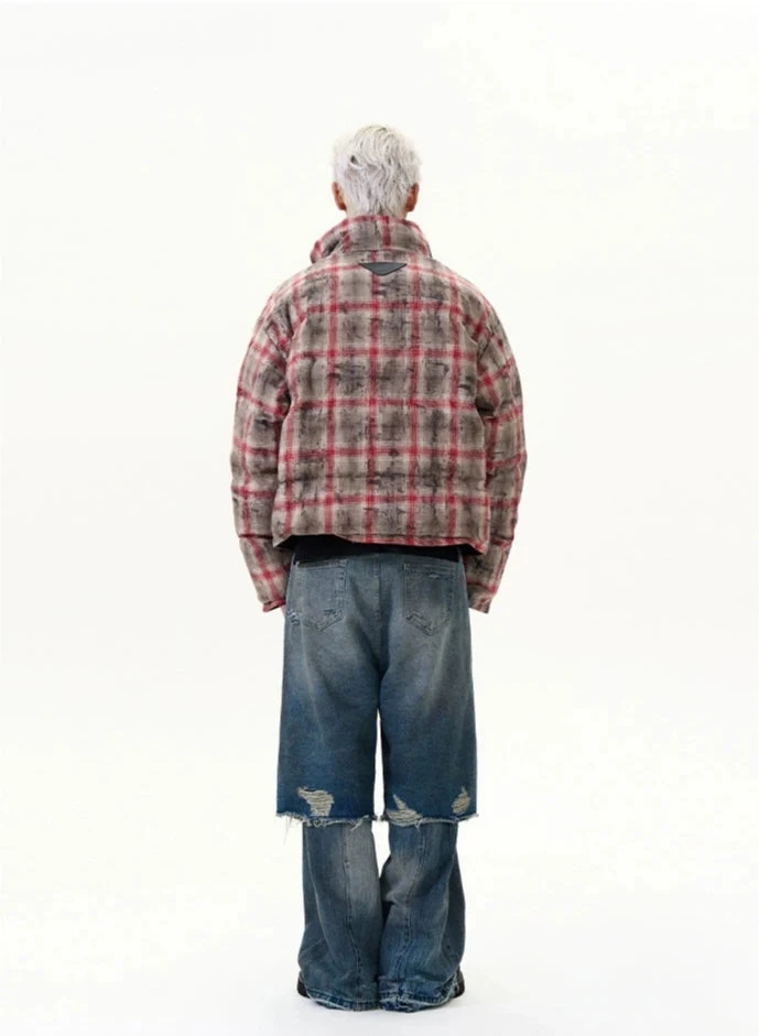 Reversible Plaid Puffer Zip Jacket 9 Reversible Plaid Puffer Zip Jacket - Image 9