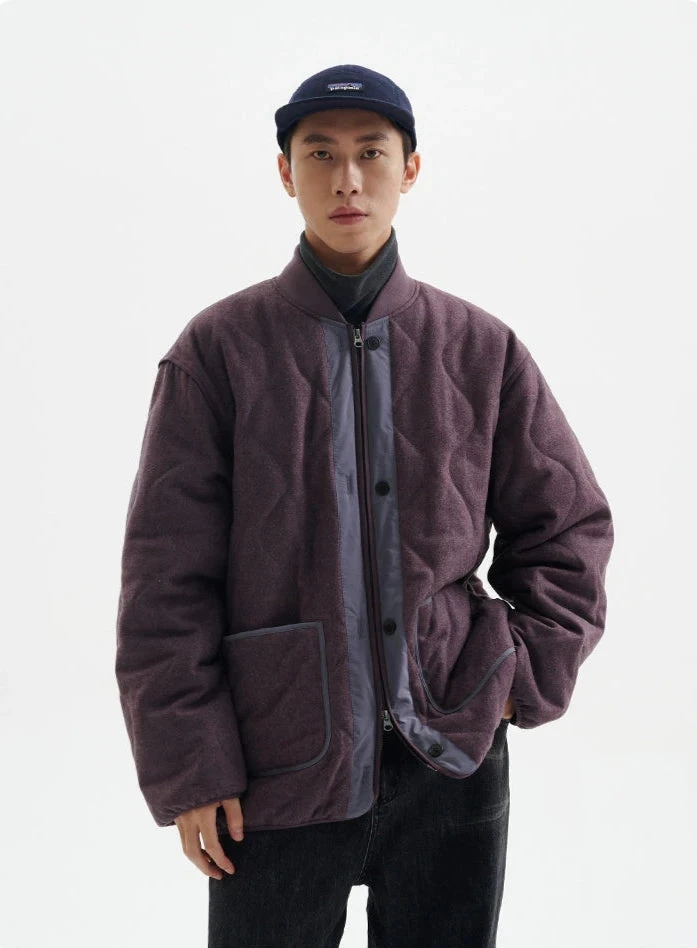 Quilted Drop Shoulder Button Jacket With Front Pockets 18 Quilted Drop Shoulder Button Jacket With Front Pockets - Image 18