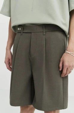 Pleated Tailored Bermuda Shorts With Belt Detail -Modern Wear Shop e7d1d743abb7240a230f1d7789acd5c8