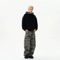 Fur Trim Hoodie Half Zip Knit Sweater -Modern Wear Shop e837feafe61f39e1271088feff071237