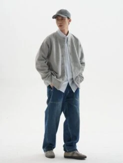 Button-Up Textured Knit Bomber Jacket -Modern Wear Shop e8788109f38bafbbee443472eb3e1c79