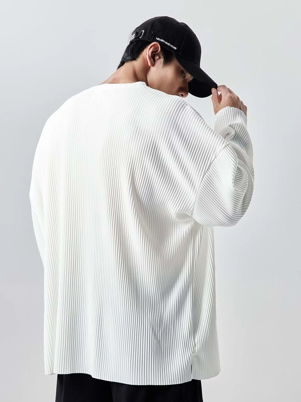 Oversized Ribbed Long Sleeve Shirt 5 Oversized Ribbed Long Sleeve Shirt - Image 5