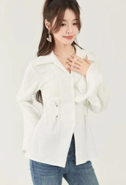 Ribbed Button-Up Collared Knit Shirt -Modern Wear Shop e9024b82c7e1b99802f8a0dced97f45a