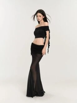 Sheer Overlay Maxi Skirt -Modern Wear Shop e99b789f9c7e326442fa21e89c87ec32