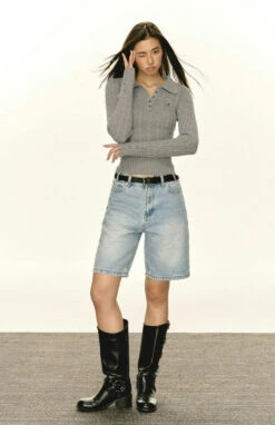 Half-Button Cable Knit Collared Pullover -Modern Wear Shop e9a980115271a01d8c8e5897d373d667