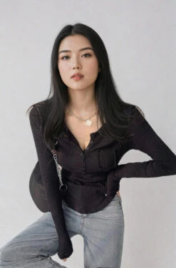 Extra Slim Ribbed Henley Tee 28 Extra Slim Ribbed Henley Tee -Modern Wear Shop eVpHzB30TWWmFbTn