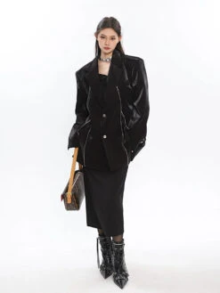 Slim Draped Neckline Sleeveless Maxi Dress -Modern Wear Shop ea288637731f2e954f689bab0cf2860e