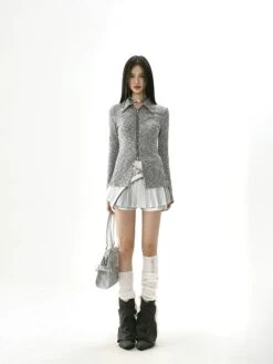 Metallic Pleated Mini Tennis Skirt With Elastic Waistband 13 Metallic Pleated Mini Tennis Skirt With Elastic Waistband -Modern Wear Shop ea879864da10b7346ed9dc2d8511a3e5