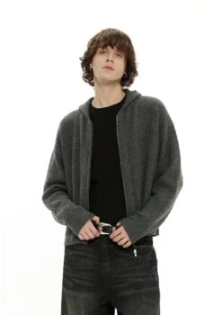 Zigzag Pattern Two Way Zip Knit Hoodie Jacket -Modern Wear Shop eb6f2fe9dde39243474ff1bfa5819214