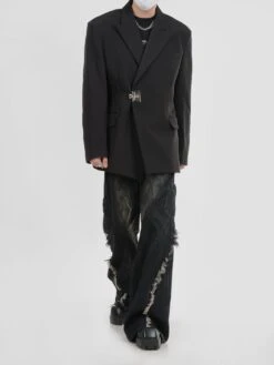 Buckle Detail Oversized Blazer Jacket 22 Buckle Detail Oversized Blazer Jacket -Modern Wear Shop ec7026c181410b8b193c834e9863ffcf