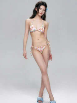 Floral Halter Neck Bikini With Side Tie Sarong -Modern Wear Shop ed30c93fadc0b374f012de3e45ed118a