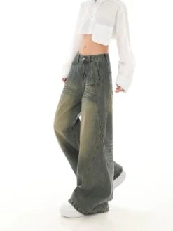 Sandblast Wide-Leg Jeans With Stitch Detail 30 Sandblast Wide-Leg Jeans With Stitch Detail -Modern Wear Shop ed52b83949b1719e72e8ae2545ac7d28
