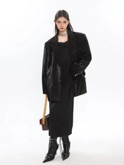 Slim Draped Neckline Sleeveless Maxi Dress -Modern Wear Shop edcacddbe3f6beec0393612fc0278527