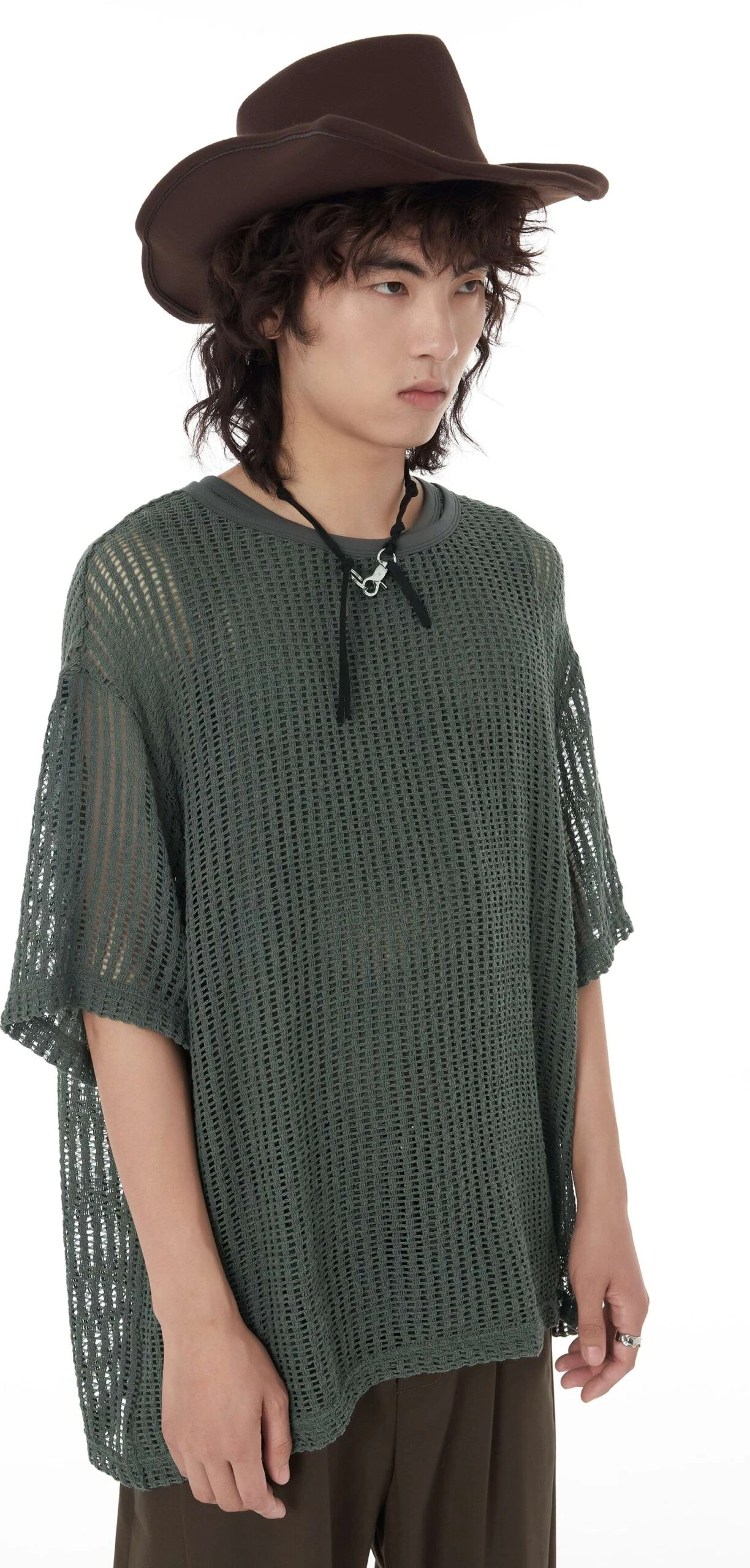 Open Knit Drop Shoulder Shirt 2 Open Knit Drop Shoulder Shirt - Image 2