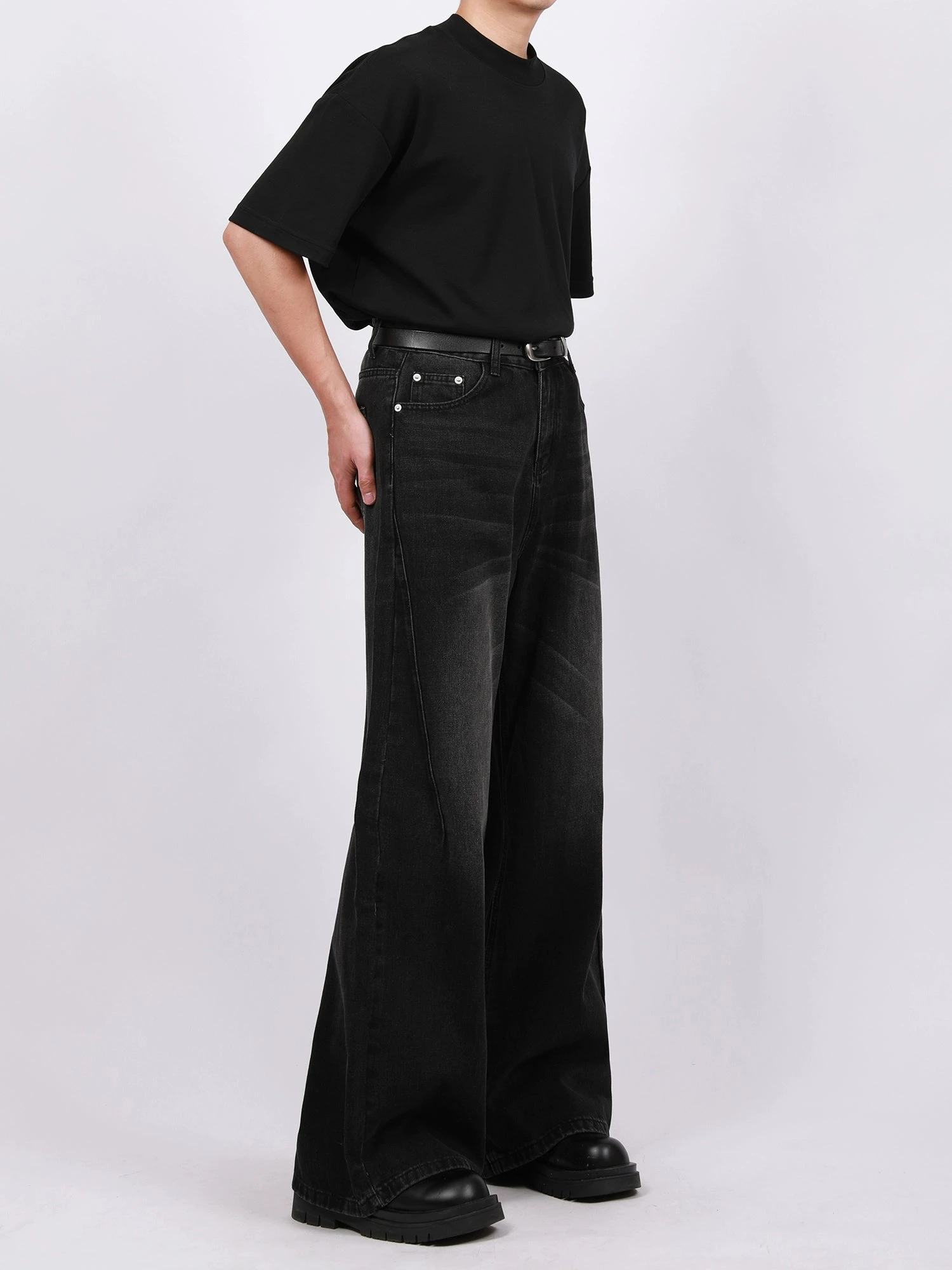 Vintage Washed Wide Leg Denim Pants 6 Vintage Washed Wide Leg Denim Pants - Image 6