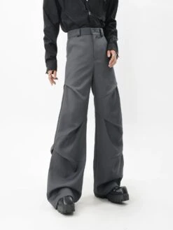 Wide-Leg Zigzag Drape High Waist Trousers -Modern Wear Shop ee0e83c736891c2c1c88bdf716f808c9