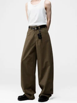 Wide Leg Utility Trousers With Belt Loop -Modern Wear Shop ee7532a59f6eb647d79704ae7e6e1038