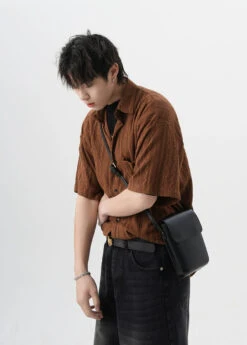 Textured Cable Knit Button-Up Shirt -Modern Wear Shop ef2b148374a05c56e3ecd0684a8bc463