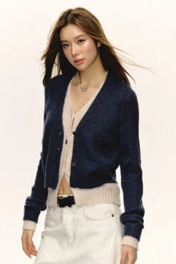 Mock Layered Ribbed Trim Knit Cardigan -Modern Wear Shop efdbfa6fe151a69aadb759a6079a904e