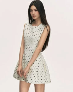 Sleeveless Polka Dot Mini Dress -Modern Wear Shop eff61172e8837777bb894d32c16ab90f