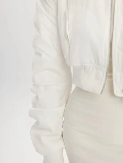 Puffer Ruched Sleeve Cropped Bomber Jacket 16 Puffer Ruched Sleeve Cropped Bomber Jacket -Modern Wear Shop enhanced 19468ea83bf4ba41f6a029457e70fe6a topaz enhance 2x