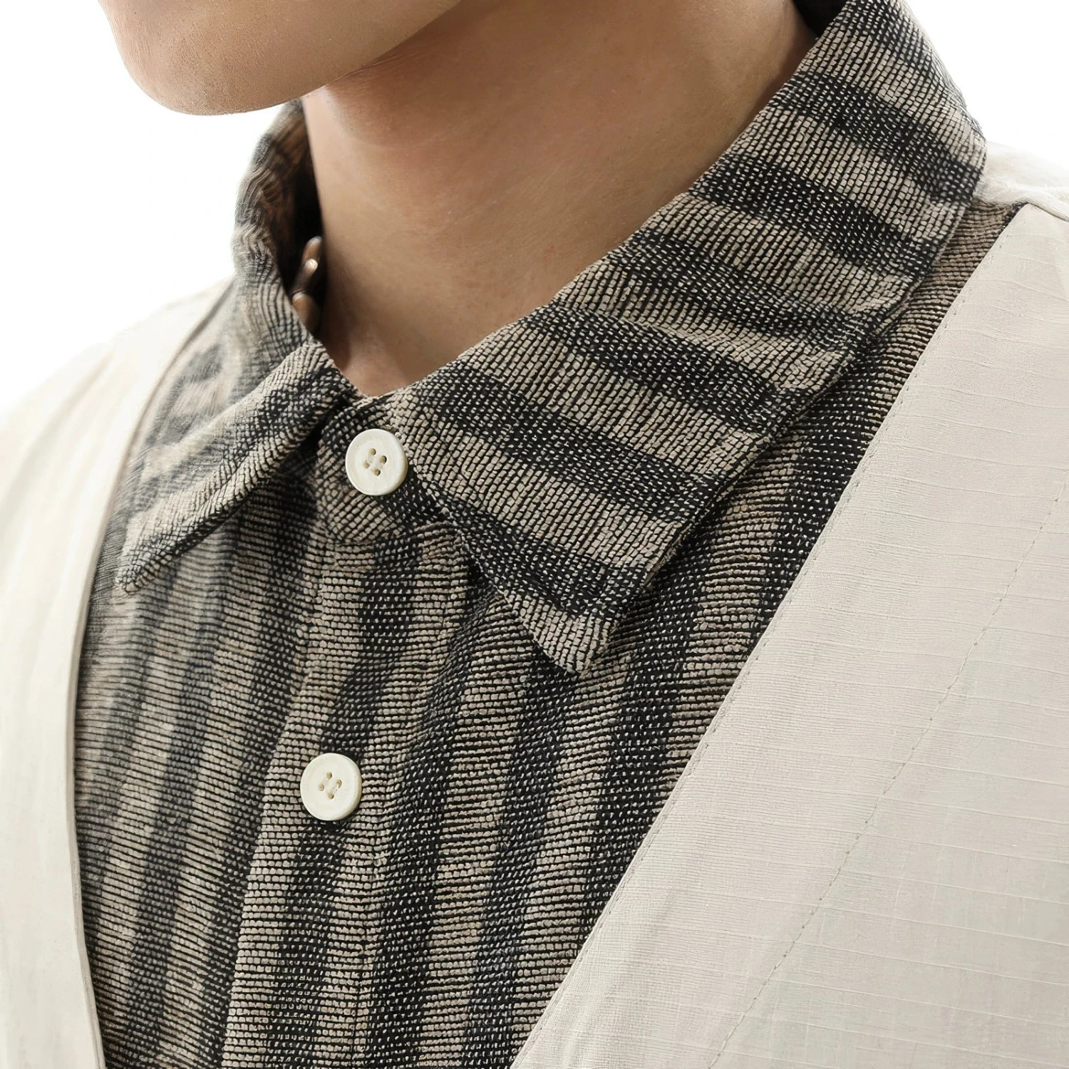 Striped Mock Layered Vest Long Sleeve Shirt 12 Striped Mock Layered Vest Long Sleeve Shirt - Image 12