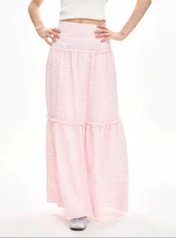Striped Ruffle Hem Maxi Skirt -Modern Wear Shop enhanced 64849ad9c14aed0756525fc7cb23876c topaz enhance 2x