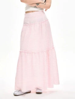 Striped Ruffle Hem Maxi Skirt -Modern Wear Shop enhanced a95538b557247bdf5e64f189bf2636c6 topaz enhance 2x