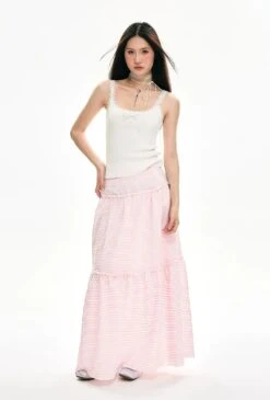 Striped Ruffle Hem Maxi Skirt -Modern Wear Shop enhanced cc89fb2780221959c559088b07079d8c topaz enhance 2x