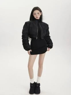 Puffer Ruched Sleeve Cropped Bomber Jacket 12 Puffer Ruched Sleeve Cropped Bomber Jacket -Modern Wear Shop enhanced d4bc12c31a6ef8e85e3abc74d2d77211 topaz enhance 2x